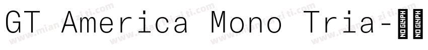 GT America Mono Tria字体转换
